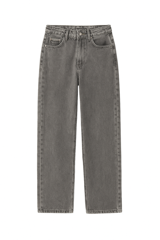 Solvyn Premium Smoky Grey Straight Fit Denim