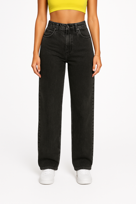 Solvyn Premium Charcoal Fade Straight Fit Denim